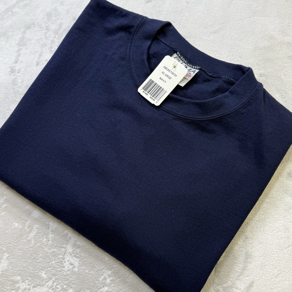 Vintage Pluma Heavyweight Cotton T Shirt USA Made Blank XL 90s NWT NOS